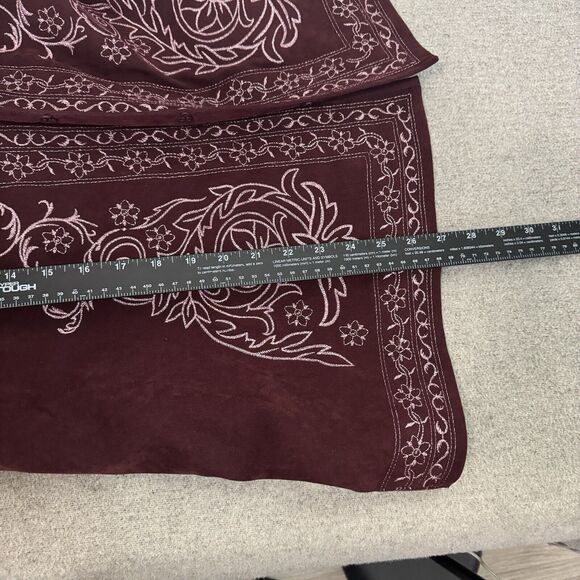 Susan Graver Blazer Women 1X Wine Embroidered Jacket Office Corporate WorK Party - Picture 9 of 10